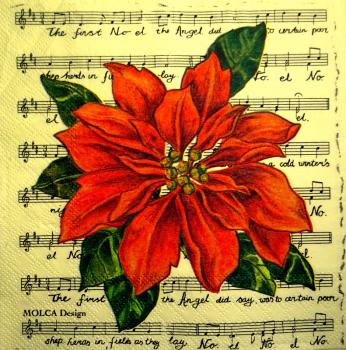 042 Weihnachten Blumen - 3-lagig - MOLCA